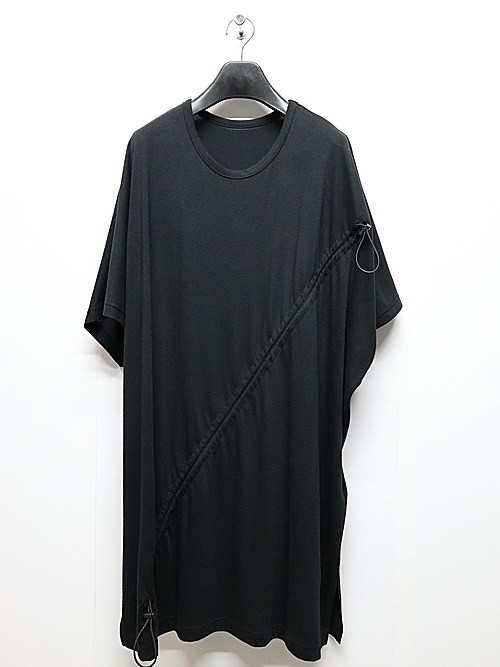 Ground Y饦ɥ磻/C/MO JERSEY DRAWCORD FRENCH SLEEVE T-SHIRT/BLACK