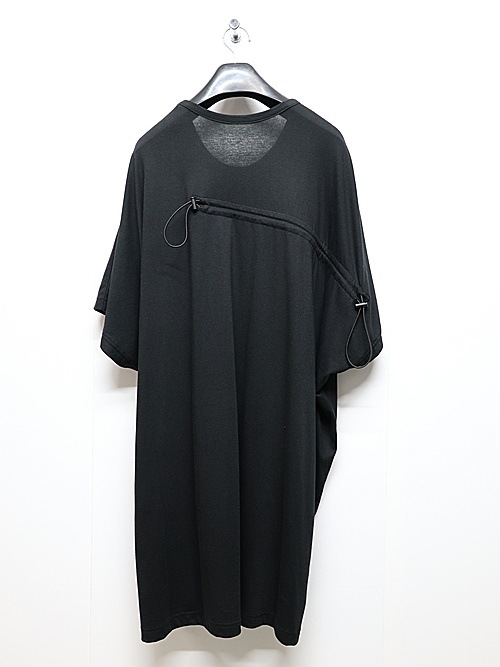Ground Y饦ɥ磻/C/MO JERSEY DRAWCORD FRENCH SLEEVE T-SHIRT/BLACK