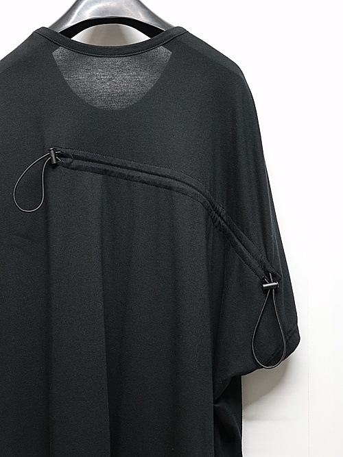 Ground Y饦ɥ磻/C/MO JERSEY DRAWCORD FRENCH SLEEVE T-SHIRT/BLACK