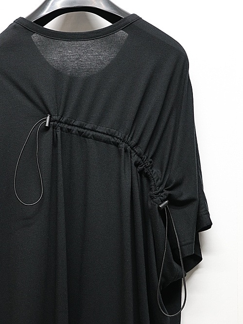 Ground Y饦ɥ磻/C/MO JERSEY DRAWCORD FRENCH SLEEVE T-SHIRT/BLACK