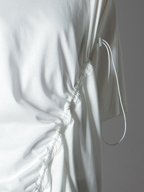 Ground Y饦ɥ磻/C/MO JERSEY DRAWCORD FRENCH SLEEVE T-SHIRT/BLACK