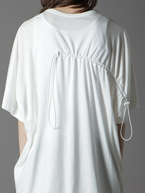 Ground Y饦ɥ磻/C/MO JERSEY DRAWCORD FRENCH SLEEVE T-SHIRT/BLACK