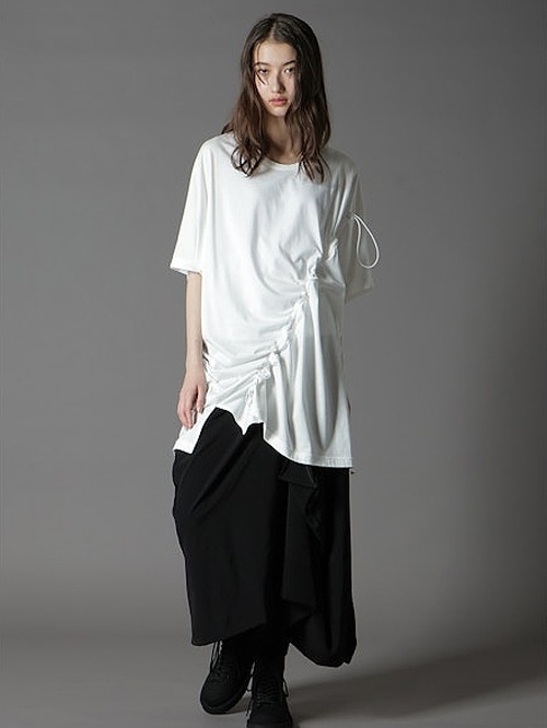 Ground Y饦ɥ磻/C/MO JERSEY DRAWCORD FRENCH SLEEVE T-SHIRT/BLACK