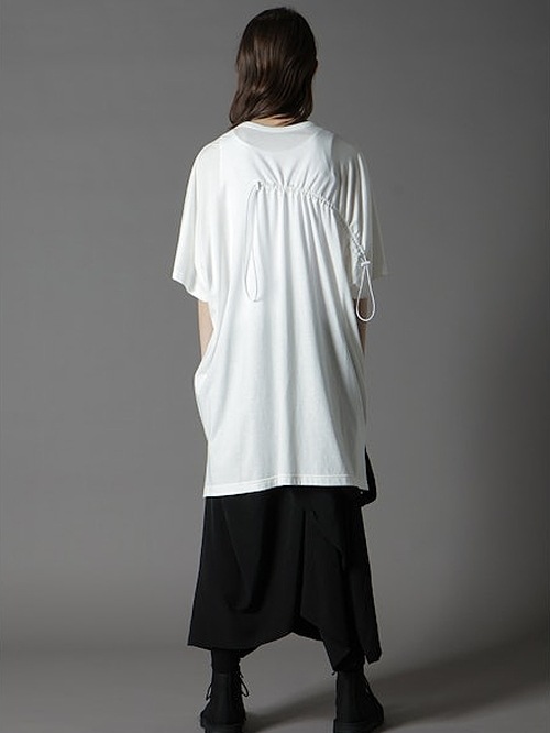 Ground Y饦ɥ磻/C/MO JERSEY DRAWCORD FRENCH SLEEVE T-SHIRT/BLACK