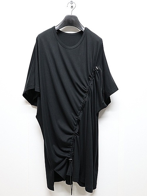 Ground Y饦ɥ磻/C/MO JERSEY DRAWCORD FRENCH SLEEVE T-SHIRT/BLACK