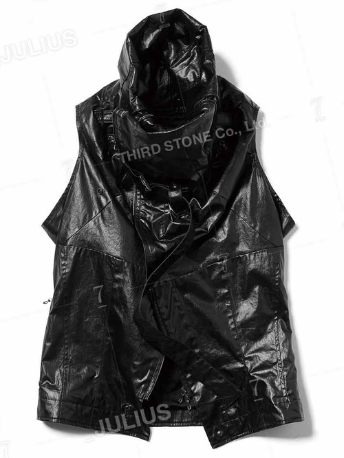 (ͽ����)2��3������ͽ��/JULIUS����ꥦ��/LAMINATED CLOTH VEST2/BLACK��