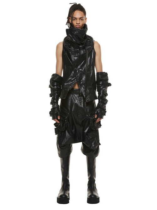 (ͽ����)2��3������ͽ��/JULIUS����ꥦ��/LAMINATED CLOTH VEST2/BLACK��