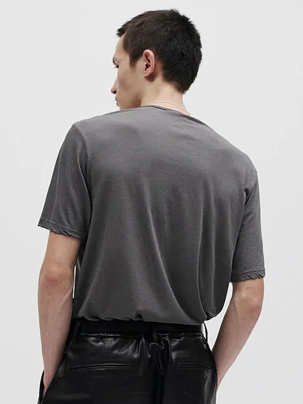 SALE30%OFF/ATTACHMENT�������å�����/100/3 HIGH TWIST JERSEY SLIM FIT S/S TEE/GRAY.