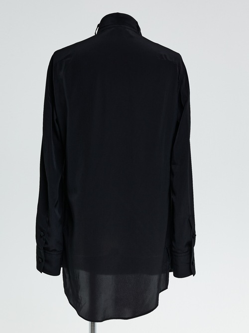 (ͽ���ʡ�2��3������ͽ��/THE ONENESS�������ͥ�/Eco Decine Pin Tuck Ribbon Shirt/Black