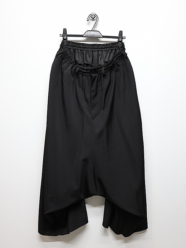 Ground Y�����饦��ɥ磻/W/GABARDINE SAROUEL PANTS/BLACK