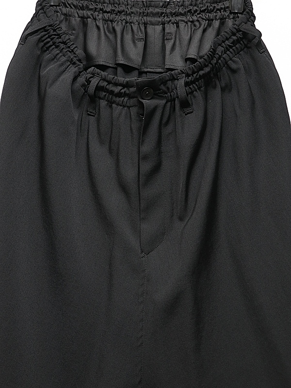 Ground Y�����饦��ɥ磻/W/GABARDINE SAROUEL PANTS/BLACK