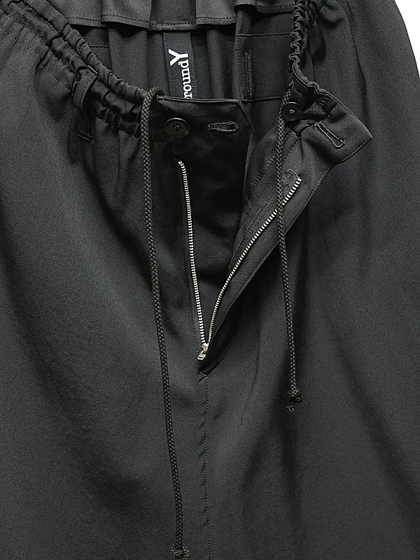 Ground Y�����饦��ɥ磻/W/GABARDINE SAROUEL PANTS/BLACK