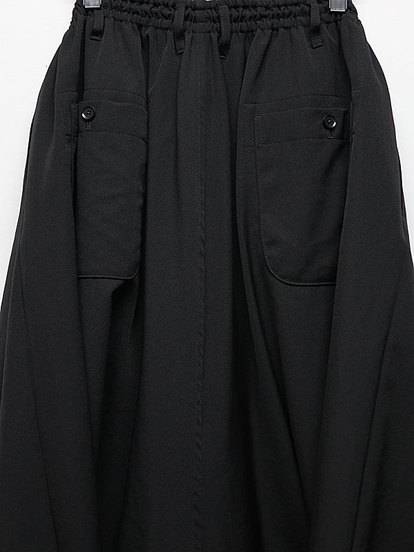 Ground Y�����饦��ɥ磻/W/GABARDINE SAROUEL PANTS/BLACK