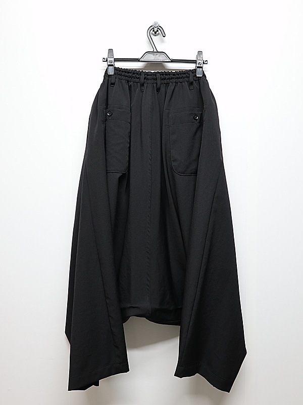 Ground Y�����饦��ɥ磻/W/GABARDINE SAROUEL PANTS/BLACK