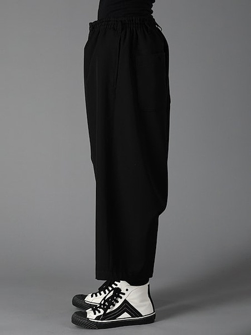 Ground Y�����饦��ɥ磻/W/GABARDINE SAROUEL PANTS/BLACK