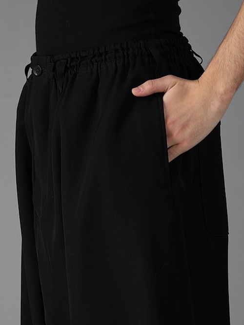 Ground Y�����饦��ɥ磻/W/GABARDINE SAROUEL PANTS/BLACK