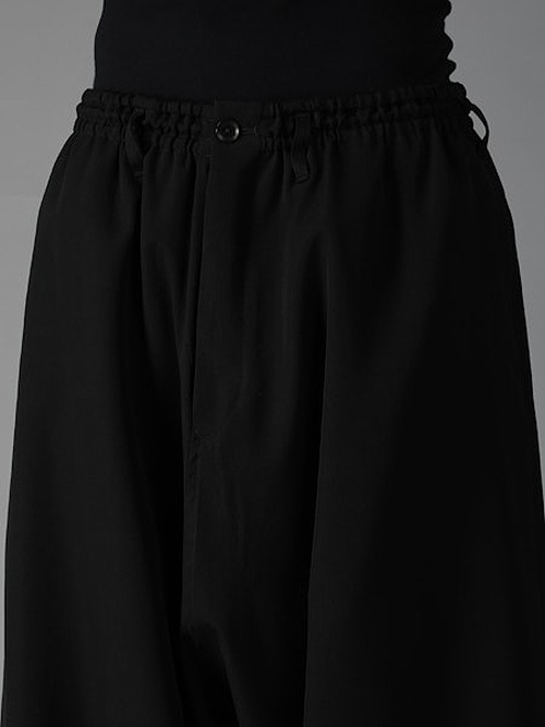 Ground Y�����饦��ɥ磻/W/GABARDINE SAROUEL PANTS/BLACK