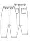 Ground Y�����饦��ɥ磻/W/GABARDINE SAROUEL PANTS/BLACK