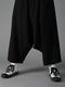 Ground Y�����饦��ɥ磻/W/GABARDINE SAROUEL PANTS/BLACK