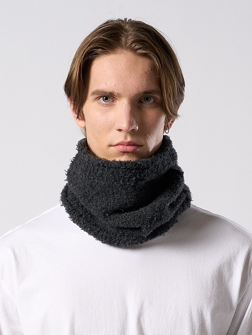 (ͽ���ʡ�10��11������ͽ��/wjk�����֥른��������/fancy yarn knit snood/charcoal