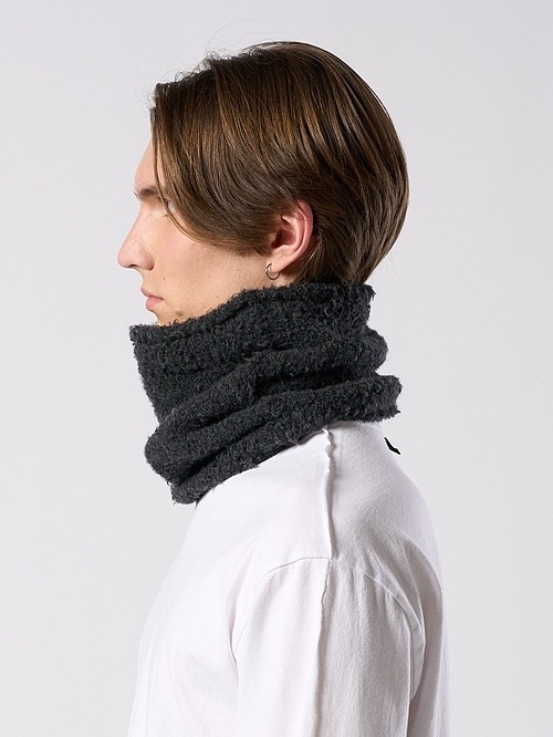 (ͽ���ʡ�10��11������ͽ��/wjk�����֥른��������/fancy yarn knit snood/charcoal
