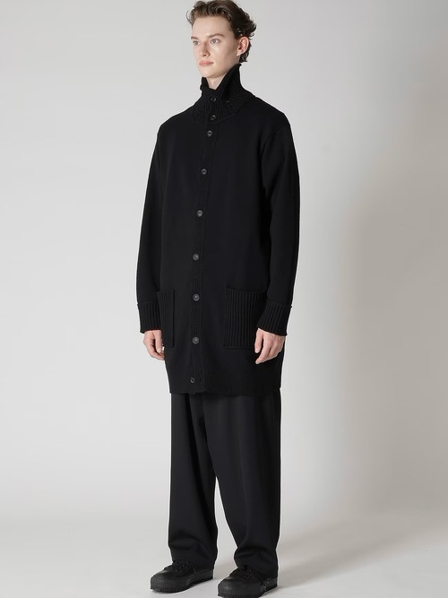 Yohji Yamamoto襦ޥ/7G JERSEY 3G RIB DESIGNED NECK LONG CD/BLACK.