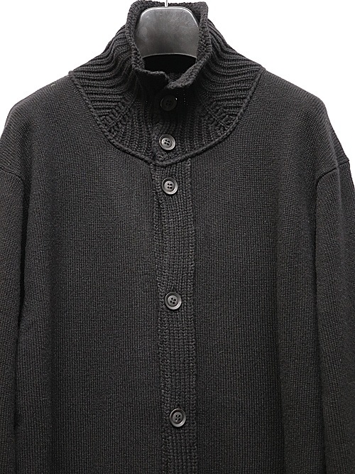 Yohji Yamamoto襦ޥ/7G JERSEY 3G RIB DESIGNED NECK LONG CD/BLACK.