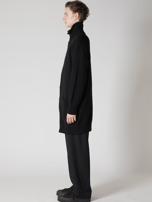 Yohji Yamamoto襦ޥ/7G JERSEY 3G RIB DESIGNED NECK LONG CD/BLACK.