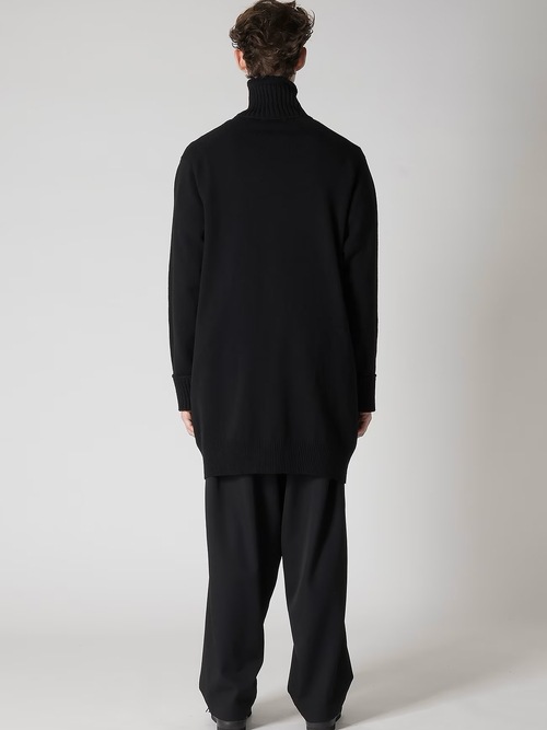 Yohji Yamamoto襦ޥ/7G JERSEY 3G RIB DESIGNED NECK LONG CD/BLACK.