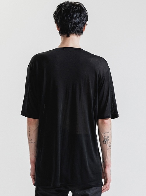 SALE30%OFF/nude:masahiko maruyama ̡:ޥҥޥ/40/-Tencel Jersey OVERSIZED SHORT SLEEVE T SHIRT - PRINT/Black