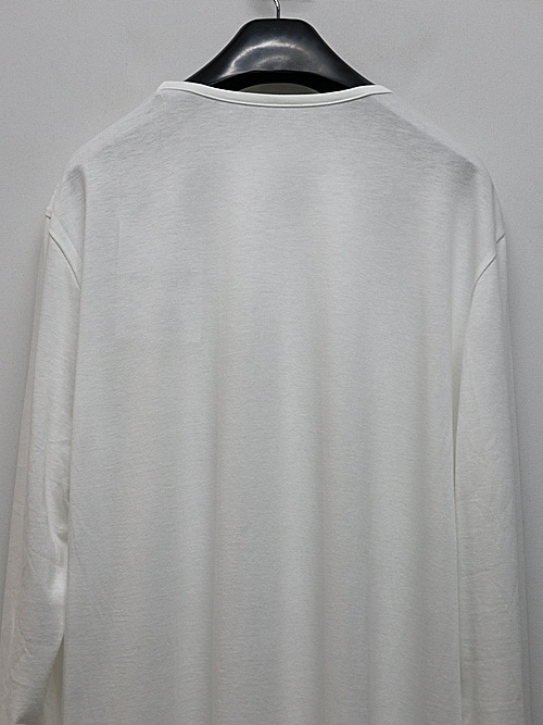Ground Y�����饦��ɥ磻/C/MO JERSEY CURVED CRAWCORD LONG SLEEVED T-SHIRT/WHITE