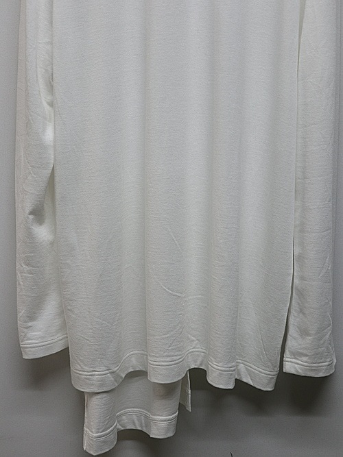 Ground Y�����饦��ɥ磻/C/MO JERSEY CURVED CRAWCORD LONG SLEEVED T-SHIRT/WHITE