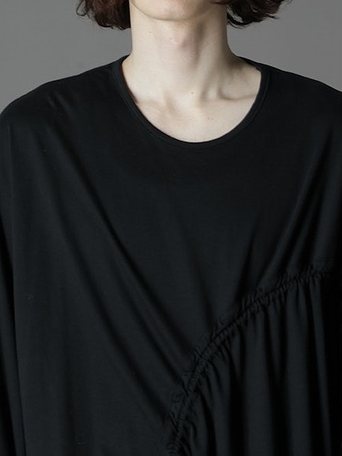 Ground Y�����饦��ɥ磻/C/MO JERSEY CURVED CRAWCORD LONG SLEEVED T-SHIRT/WHITE