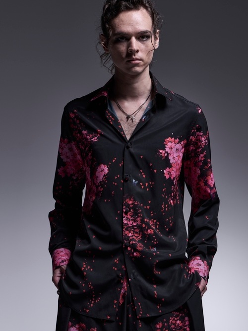 kiryuyrik������奦����奦/SAKURA Decine Shirt/Black��Pink