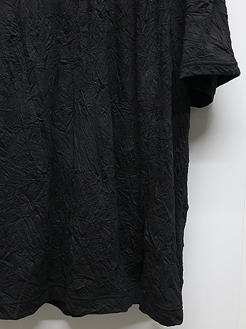 Ground Y�����饦��ɥ磻/CATCH WASHER WRINKLE JERSEY MIX T-SHIRT/BLACK