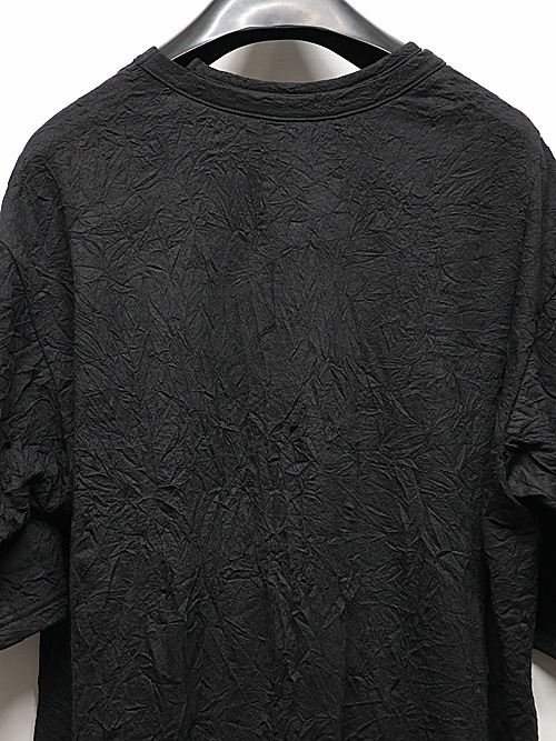 Ground Y�����饦��ɥ磻/CATCH WASHER WRINKLE JERSEY MIX T-SHIRT/BLACK