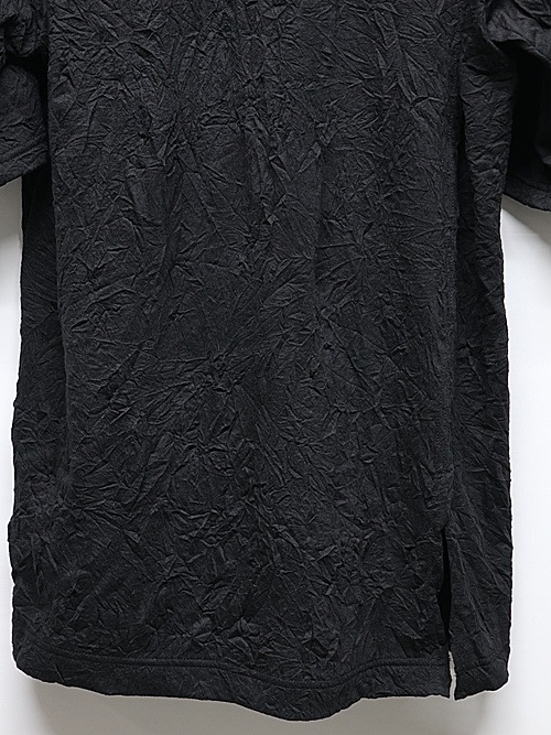Ground Y�����饦��ɥ磻/CATCH WASHER WRINKLE JERSEY MIX T-SHIRT/BLACK