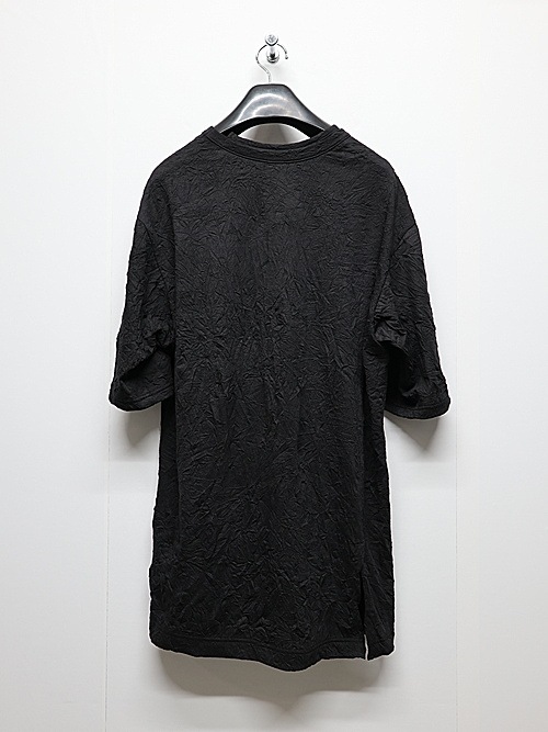 Ground Y�����饦��ɥ磻/CATCH WASHER WRINKLE JERSEY MIX T-SHIRT/BLACK