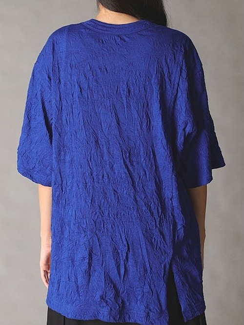 Ground Y�����饦��ɥ磻/CATCH WASHER WRINKLE JERSEY MIX T-SHIRT/BLACK