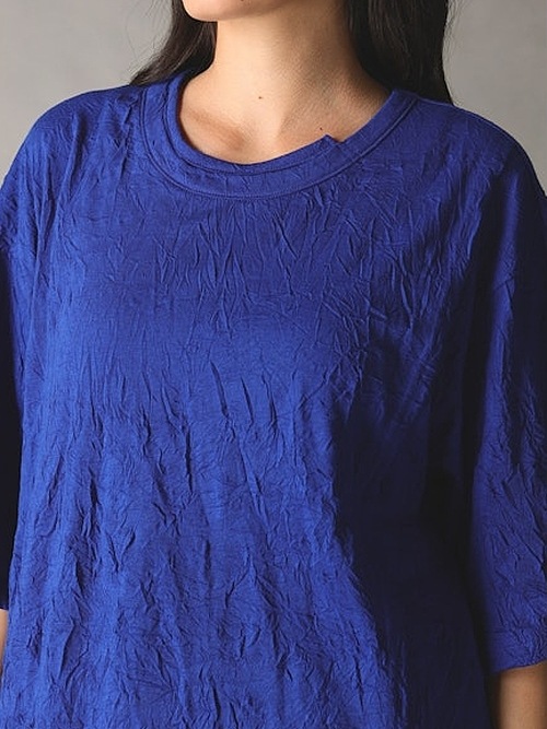 Ground Y�����饦��ɥ磻/CATCH WASHER WRINKLE JERSEY MIX T-SHIRT/BLACK