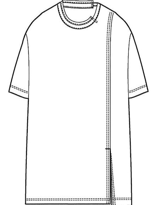 Ground Y�����饦��ɥ磻/CATCH WASHER WRINKLE JERSEY MIX T-SHIRT/BLACK