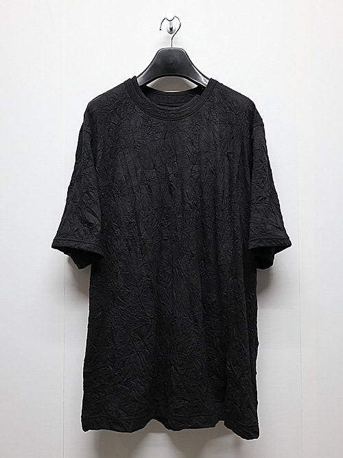 Ground Y�����饦��ɥ磻/CATCH WASHER WRINKLE JERSEY MIX T-SHIRT/BLACK
