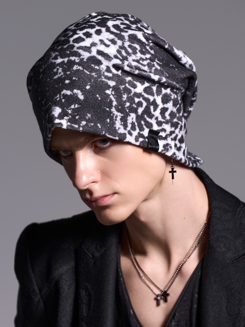 (ͽ���ʡ�5��6������ͽ��/kiryuyrik������奦����奦/Leopard Pile Jersey Cap/Black&Gray