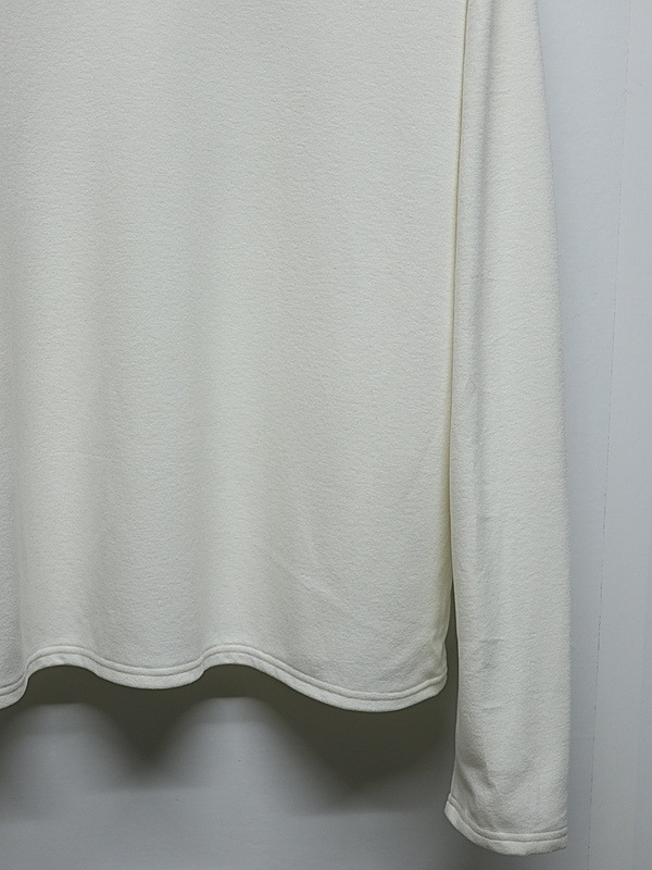 ATTACHMENT�������å�����/VI/PE SMOOTH ZIP-UP HIGHNECK L/S TEE/OFF WHITE