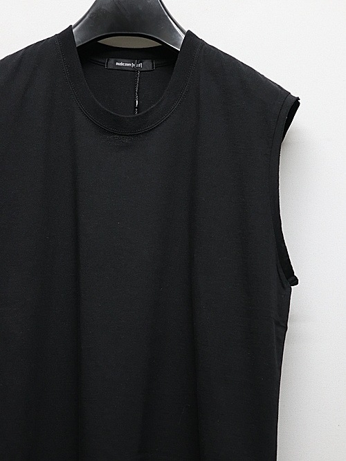 nude:masahiko maruyama ̡:ޥҥޥ/SLEEVELESS BACK PRINT T SHIRT/Black