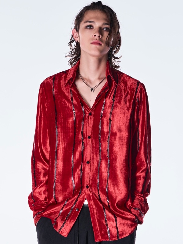(ͽ���ʡ�10������11������ͽ��/kiryuyrik������奦����奦/TOGE Velvet Shirt/Red