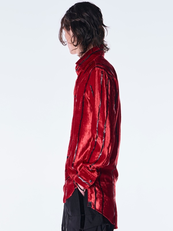 (ͽ���ʡ�10������11������ͽ��/kiryuyrik������奦����奦/TOGE Velvet Shirt/Red