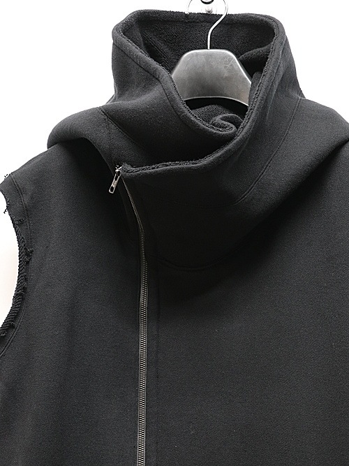 �㴰���nude:masahiko maruyama ���̡���:�ޥ��ҥ��ޥ���/30/7 French Terry OVERSIZED SLEEVELESS HOODIE/Black