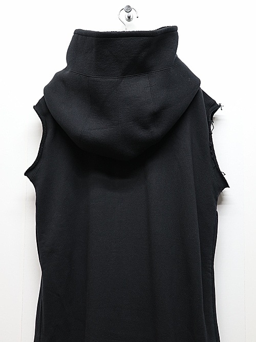 �㴰���nude:masahiko maruyama ���̡���:�ޥ��ҥ��ޥ���/30/7 French Terry OVERSIZED SLEEVELESS HOODIE/Black