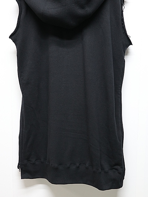 �㴰���nude:masahiko maruyama ���̡���:�ޥ��ҥ��ޥ���/30/7 French Terry OVERSIZED SLEEVELESS HOODIE/Black